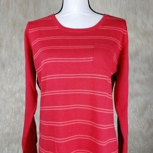 Pink with Peach Stripes Sweater